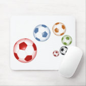 かわいいサッカーボールのセット マウスパッド (マウス)