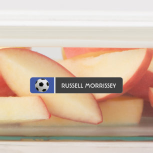 かわいいサッカーボールの子供の名前カラフル ラベル