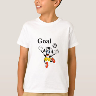 かわいいサッカーボールゴールキッズTシャツ Tシャツ