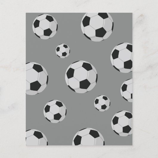 かわいいサッカーボールリボン予算の誕生日の招待 (裏面)