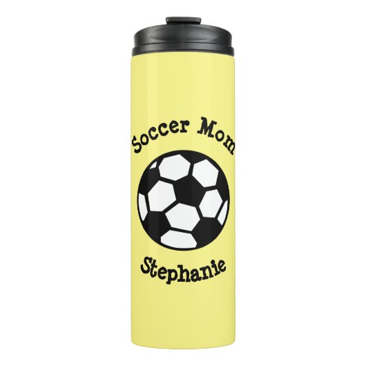 かわいいサッカーボール文字サッカーマパーソナライズされたム タンブラー (正面)