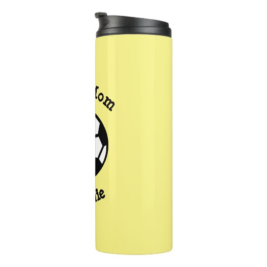 かわいいサッカーボール文字サッカーマパーソナライズされたム タンブラー (回転右)