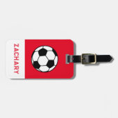 かわいいサッカーボール荷物タグ ラゲッジタグ (正面横)