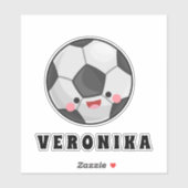 かわいいサッカーボール&女の子の名前 スポーティーなガーリー シール (シート)