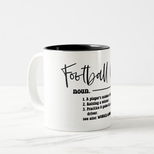 かわいいサッカーママ定義2トーンコーヒーマグ ツートーンマグカップ (正面左)