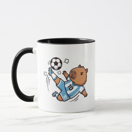 かわいいサッカーリスザルマグカップ マグカップ (左)