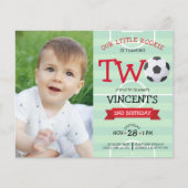 かわいいサッカーリボン予算の写真第2誕生日 (正面)