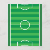 かわいいサッカーリボン予算2歳の誕生日招待状 (裏面)