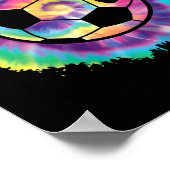 かわいいサッカー少女プレーヤーサッカー好き女性女子K ポスター (角)