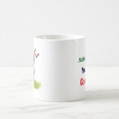かわいいサッカー少年のかわいいスポーツデザイン コーヒーマグカップ (中央)