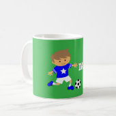 かわいいサッカー少年 コーヒーマグカップ (正面左)