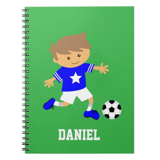 かわいいサッカー少年 ノートブック (正面)