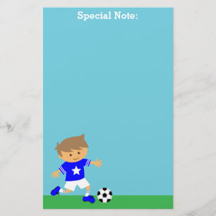 かわいいサッカー少年 便箋
