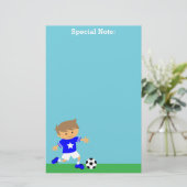 かわいいサッカー少年 便箋 (スタンド正面)