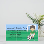 かわいいサッカー選手の誕生日パーティフォトカード (スタンド正面)