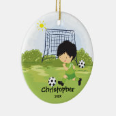 かわいいサッカー選手 スポーツ クリスマス オーナメント (右)