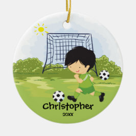 かわいいサッカー選手 スポーツ クリスマス オーナメント