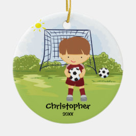 かわいいサッカー選手 スポーツ クリスマス オーナメント