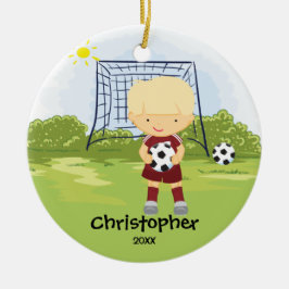 かわいいサッカー選手 スポーツ クリスマス オーナメント