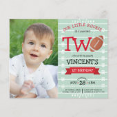 かわいいサッカー&リボンのバジェット写真2nd誕生日 (正面)