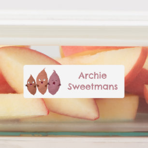 かわいいサツマイモの漫画パーソナライズされた ラベル