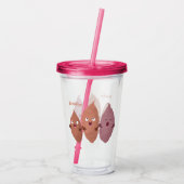 かわいいサツマイモの漫画野菜 アクリルタンブラー (裏面)