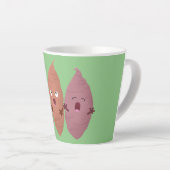 かわいいサツマイモの漫画野菜 カフェラテマグ (右アングル)