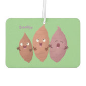 かわいいサツマイモの漫画野菜 カーエアーフレッシュナー (裏面)