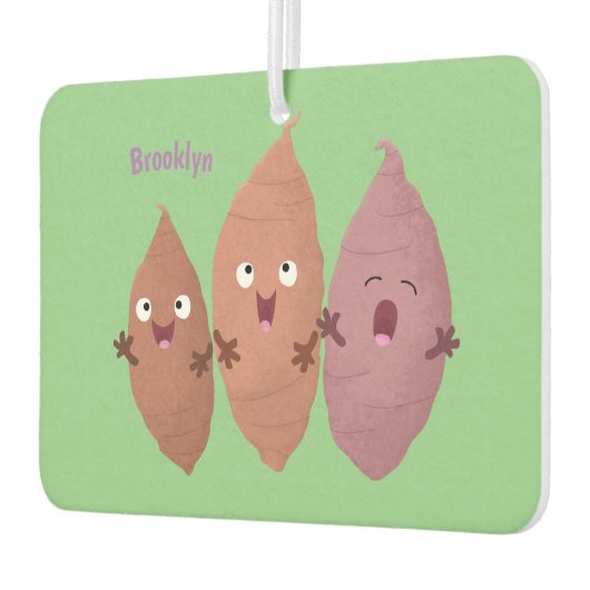 かわいいサツマイモの漫画野菜 カーエアーフレッシュナー (左)