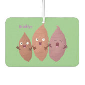 かわいいサツマイモの漫画野菜 カーエアーフレッシュナー (正面)