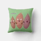 かわいいサツマイモの漫画野菜 クッション (裏面)