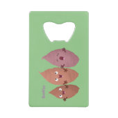 かわいいサツマイモの漫画野菜 クレジットカード栓抜き (正面)