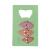 かわいいサツマイモの漫画野菜 クレジットカード栓抜き (裏面)