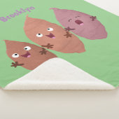 かわいいサツマイモの漫画野菜 シェルパブランケット (3/4)