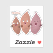 かわいいサツマイモの漫画野菜 シール (シート)