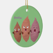 かわいいサツマイモの漫画野菜 セラミックオーナメント (右)