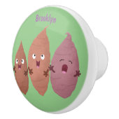 かわいいサツマイモの漫画野菜 セラミックノブ (右)