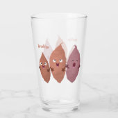 かわいいサツマイモの漫画野菜 タンブラーグラス (裏面)