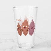 かわいいサツマイモの漫画野菜 タンブラーグラス (正面)