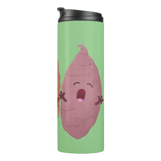 かわいいサツマイモの漫画野菜 タンブラー (回転右)