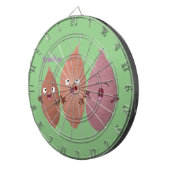 かわいいサツマイモの漫画野菜 ダーツボード (正面右)