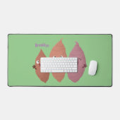 かわいいサツマイモの漫画野菜 デスクマット (キーボード&マウス)