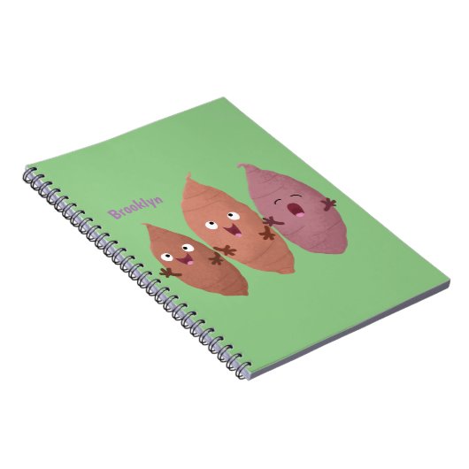 かわいいサツマイモの漫画野菜 ノートブック (右側)