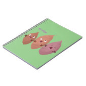 かわいいサツマイモの漫画野菜 ノートブック (左側)