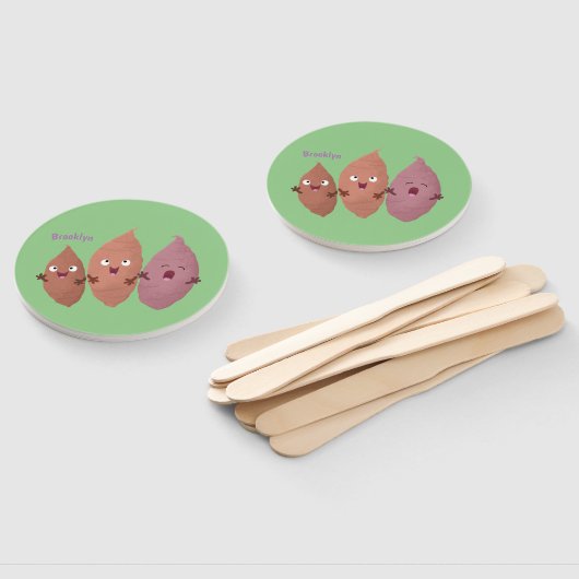 かわいいサツマイモの漫画野菜 ハンドファン (組立なし)