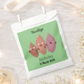 かわいいサツマイモの漫画野菜 フェイバーバッグ (クリップ留めされた状態)