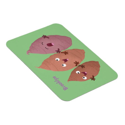 かわいいサツマイモの漫画野菜 マグネット (右側)