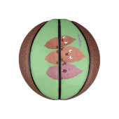 かわいいサツマイモの漫画野菜 ミニバスケットボール (縦)