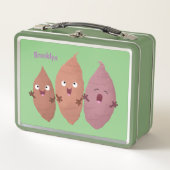 かわいいサツマイモの漫画野菜 メタルランチボックス