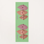 かわいいサツマイモの漫画野菜 ヨガマット (正面)